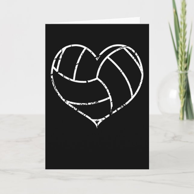 Tarjeta Hombres Día de San Valentín de voleibol se desmoro (Anverso)