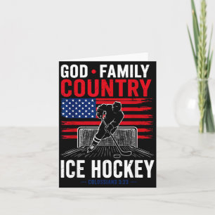 Tarjeta Hombres Dios familia país hockey sobre hielo patri