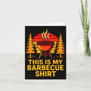 Tarjeta Hombres esto es barbacoa - parrilla retro bbq
