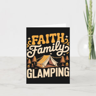 Tarjeta Hombres fe familia glamper camping de lujo glampin