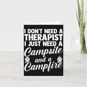 Tarjeta Hombres fogata camping vida campamento bosque camp