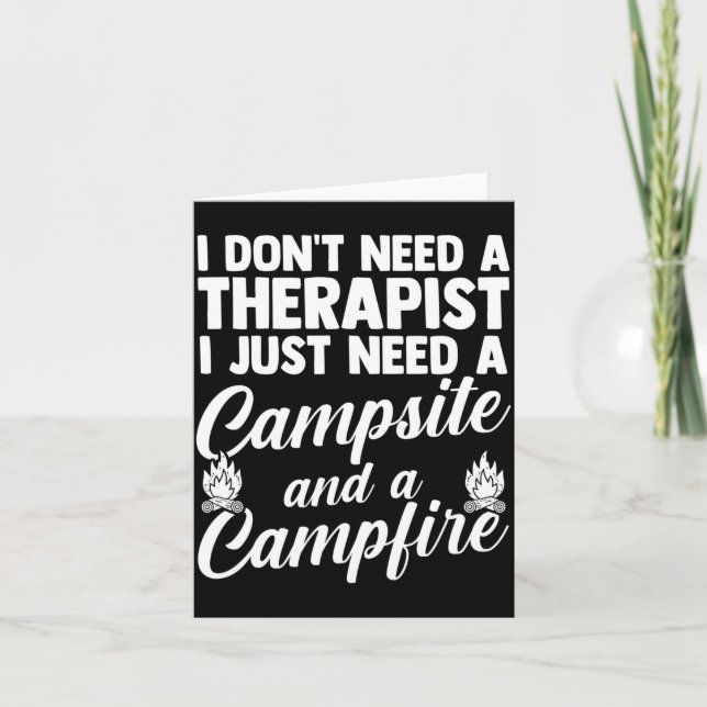 Tarjeta Hombres fogata camping vida campamento bosque camp (Anverso)