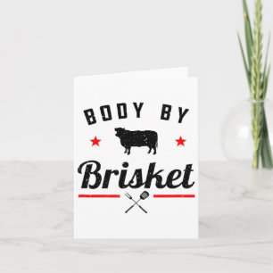 Tarjeta Hombres Funny Cuerpo Bbq Por Parrillada De Brisket