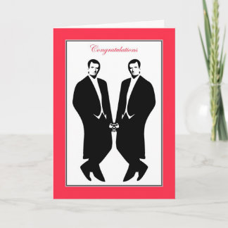 Tarjeta Hombres gay Boda felicitaciones Compromiso masculi