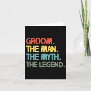 Tarjeta Hombres Groom Boda Bacheler Party Retro Vintage