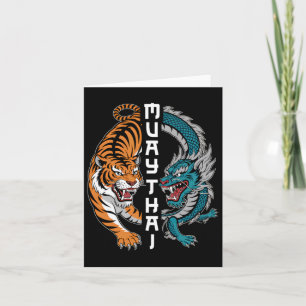 Tarjeta Hombres hinchas tailandeses muay boxeadores tailan