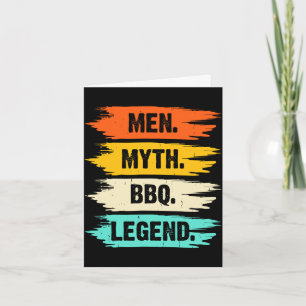 Tarjeta Hombres hombre mito leyenda barbacoa del día del p