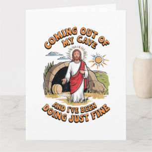 Tarjeta Hombres Jesús saliendo de mi cueva