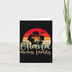 Tarjeta Hombres Mujeres Hawai Ohana significa playa de ver