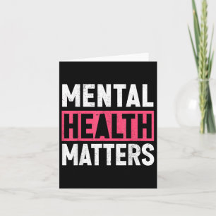 Tarjeta Hombres Mujeres Niños Salud Mental Sensibilización