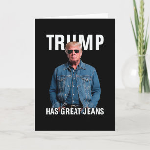 Tarjeta Hombres Mujeres Trump Tiene Grandes Jeans Chiste D