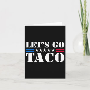 Tarjeta Hombres mujeres vamos a ir a la camiseta del taco