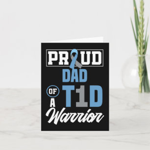 Tarjeta Hombres Orgullosos De Papá De Un Guerrero Del T1D 