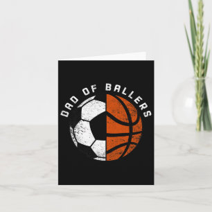 Tarjeta Hombres Papá De Byllers Fun Soccer Bysketbyll Dad