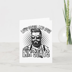 Tarjeta Hombres para hombres solteros tatuados contra el d