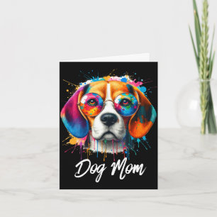 Tarjeta Hombres propietarios geniales de beagle mamá perro