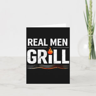 Tarjeta Hombres Reales Asan a la Parrilla Rey Día del Padr