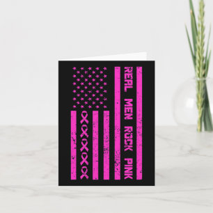 Tarjeta Hombres Rock Pink Ribbon Sensibilización Americana