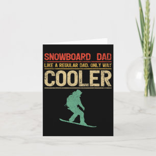 Tarjeta Hombres Snowboard Papá Noel Como Un Padre Regular
