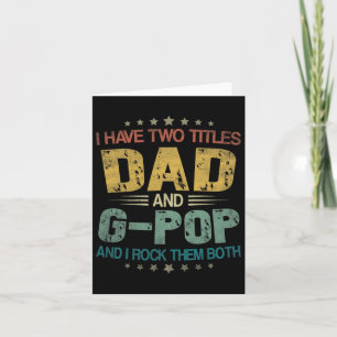 Tarjeta Hombres Tengo Dos Títulos Papá Y G-pop Día Del Pad