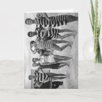 Hombres tontos vintage en traje de baño con mujer