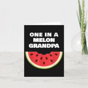 Tarjeta Hombres Uno En Melón Abuelo Divertido Watermelon Q