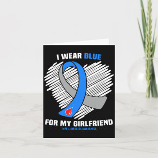 Tarjeta Hombres Usan Azul Por La Novia Diabetes Tipo 1