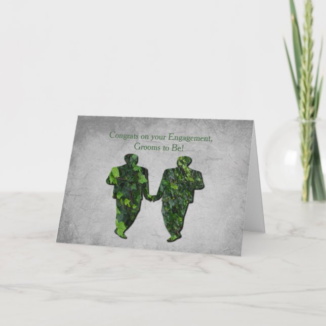 Tarjeta Hombres Verdes Ivy & Silver Bendiciones de ayuno g (Anverso)