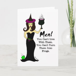 Tarjeta "¡Hombres!" Witch Just For Fun Card