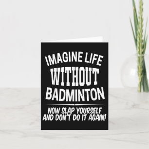 Tarjeta Hombres Y Mujeres De Badminton Niños Jugadores De