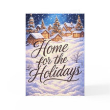 'Home for the Holidays' Folded Greeting Card