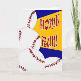 Tarjeta ¡Home run! Béisbol o softball de Congrats