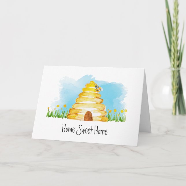 Tarjeta Home Sweet Home Bee New Home (Anverso)