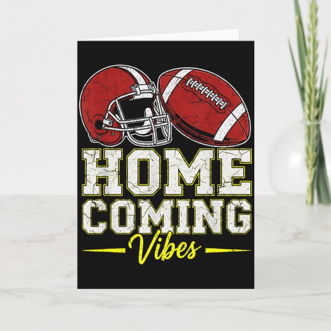 Tarjeta Homecoming Vibes For Teens Football Game Outfits D (Anverso)