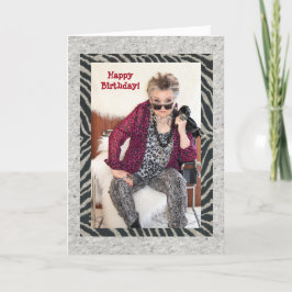 Tarjeta Homenaje al cumpleaños reflexionando sobre una vid