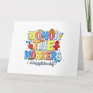 Tarjeta Homenaje al feliz día laboral de los trabajadores