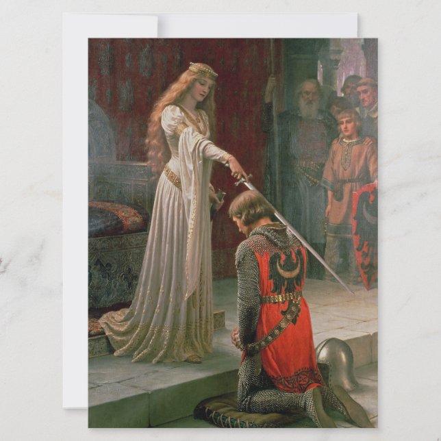 Tarjeta Homenaje (de Edmond Blair Leighton) (Anverso)
