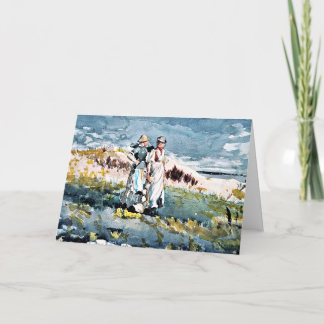 Tarjeta Homer - Las Dunas, la pintura de arte (Anverso)