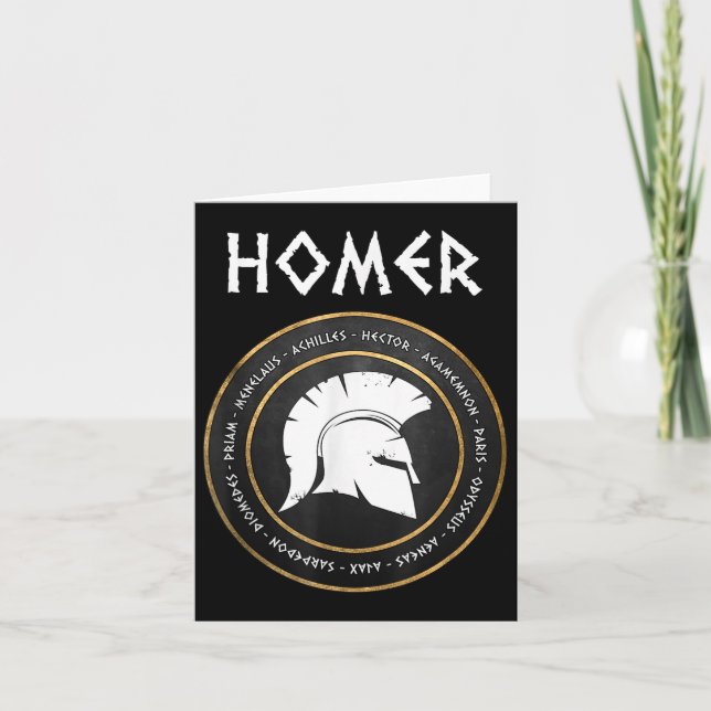 Tarjeta Homer Los Héroes De Iliad Y Odyssey De Trojan W (Anverso)