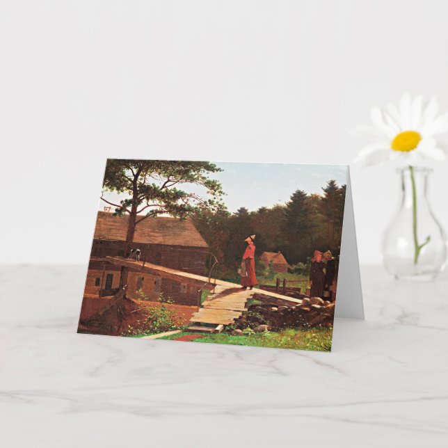 Tarjeta Homer - Old Mill, pintura famosa, (Planta pequeña)