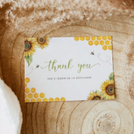 Tarjeta Honey Baby Shower Gracias