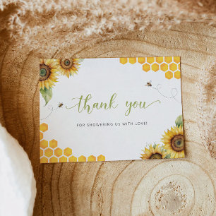 Tarjeta Honey Baby Shower Gracias