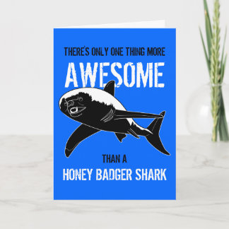 Tarjeta Honey Badger Shark (Cumpleaños)