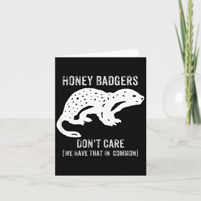 Tarjeta Honey Badgers No se Importan S  (Anverso)