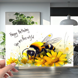Tarjeta Honey Bee eres un cumpleaños hermoso