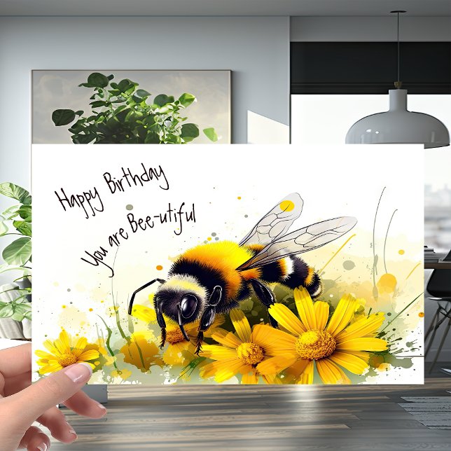 Tarjeta Honey Bee eres un cumpleaños hermoso (Subido por el creador)