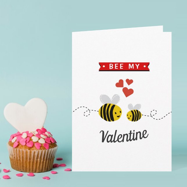 Tarjeta Honey Bee Funny Whimsy El día de San Valentín (Subido por el creador)