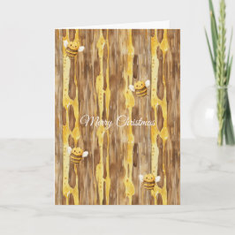 Tarjeta Honey Happy Bees Christmas  
