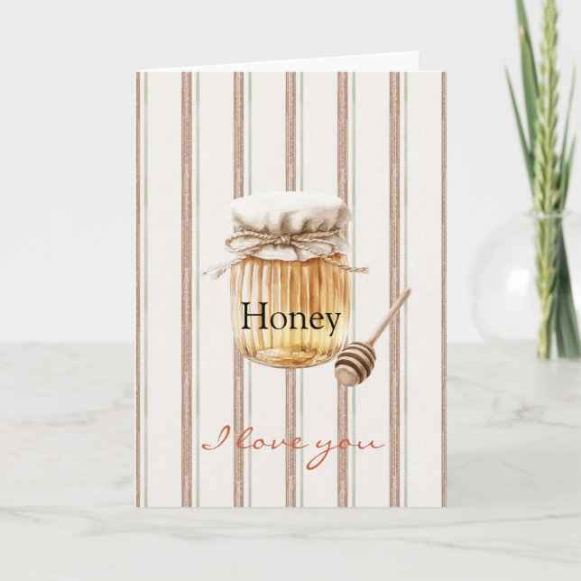 Tarjeta Honey, I Love You (Anverso)