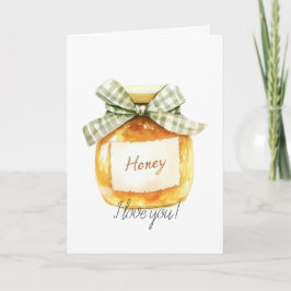 Tarjeta Honey, I love you Honey Jar